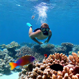 Caribbean Holidays, Cayman Nature Holidays, A snorkeller exploring a shallow coral reef near Grand Cayman, surrounded by colourful fish in clear blue Caribbean water