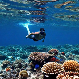 Caribbean Holidays, Cayman Nature Holidays, A snorkeller swimming above a healthy coral reef with colourful tropical fish in clear Cayman Islands water