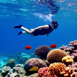 Caribbean Holidays, Cayman Nature Holidays, Snorkellers swimming above colourful coral and tropical fish in clear shallow water near Grand Cayman