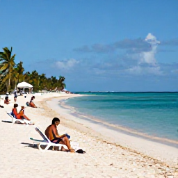Caribbean Holidays, Cayman November Cruises, Seven Mile Beach in Grand Cayman with soft white sand, calm turquoise water, sun loungers and visitors enjoying a relaxed November afternoon