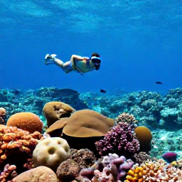 Caribbean Holidays, Cayman Solo Holidays, Lone snorkeller above a colourful coral reef in clear Caribbean water near Grand Cayman, tropical fish visible below