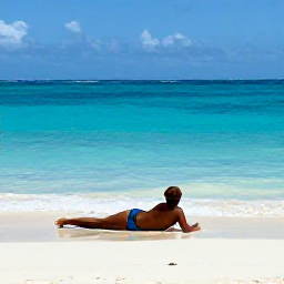 Caribbean Holidays, Cayman Solo Holidays, Solo traveller relaxing on Seven Mile Beach in Grand Cayman, clear turquoise water and soft white sand, natural Caribbean holiday photography