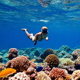 Caribbean Holidays, Cayman Solo Holidays, Solo traveller snorkelling above a colourful coral reef near Grand Cayman, tropical fish and bright blue Caribbean water