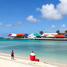 Caribbean Holidays, Cayman Solo July, Solo visitor exploring George Town waterfront and colourful local market in Grand Cayman