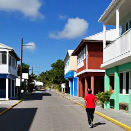 Caribbean Holidays, Cayman Solo November, Solo visitor exploring colourful George Town streets and the Cayman Islands National Museum during a sunny November day
