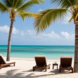 Caribbean Holidays, Cayman Spa Breaks, A tranquil luxury spa beside a turquoise Caribbean sea in Grand Cayman, with palm trees, loungers and warm June sunshine