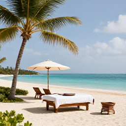 Caribbean Holidays, Cayman Spa Breaks, A tranquil luxury spa beside a turquoise Caribbean sea in the Cayman Islands, with treatment rooms, palm trees and soft February sunshine