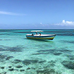 Caribbean Holidays, Cayman Tours May, A small glass-bottom boat passing over clear Caribbean water with colourful fish and coral visible beneath the surface