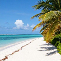 Caribbean Holidays, Cayman Walking Holidays, A peaceful coastal walking trail beside turquoise Caribbean water on Grand Cayman, with palms, white sand and a bright blue sky