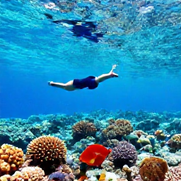 Caribbean Holidays, Cayman Wellness December, Snorkeller floating above a colourful coral reef in clear Cayman Islands water, tropical fish and sunlight filtering below the surface