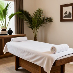 Caribbean Holidays, Cayman Wellness, Elegant Cayman Islands spa treatment room with natural materials, tropical plants, soft towels and a calm, understated atmosphere