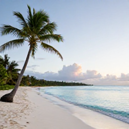 Caribbean Holidays, Cayman Wellness, Quiet white-sand beach in Grand Cayman at sunrise, calm turquoise water, palms and a peaceful wellness holiday atmosphere