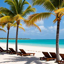 Caribbean Holidays, Cheap Adults-Only Holidays, Relaxed adults-only Caribbean beach resort with palm trees, turquoise sea and comfortable sun loungers