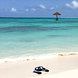 Caribbean Holidays, Cheap Antigua October, Antigua beach with calm clear water, snorkelling gear and small tropical rain shower in the distance