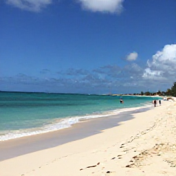 Caribbean Holidays, Cheap April Barbados, Sunny Barbados beach in April with calm turquoise water, soft white sand and a few relaxed holidaymakers