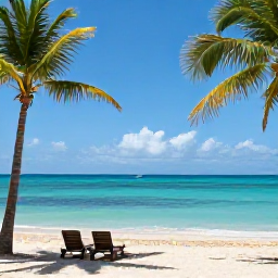 Caribbean Holidays, Cheap April Holidays, Sunny Caribbean beach in April with turquoise water, palm trees and a relaxed holiday atmosphere