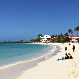 Caribbean Holidays, Cheap Aruba December, Travellers relaxing on Eagle Beach in Aruba, with calm turquoise water, soft sand and palm trees under a clear December sky