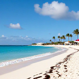 Caribbean Holidays, Cheap Aruba Holidays, Sunny Palm Beach in Aruba with calm turquoise water, white sand, palm trees and a relaxed April holiday atmosphere