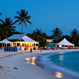 Caribbean Holidays, Cheap August Holidays, A colourful Dominican Republic evening with local food, music and friendly people in a lively coastal town