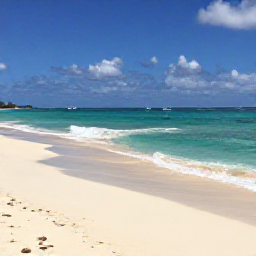 Caribbean Holidays, Cheap August Holidays, Wide sandy beach in Barbados in August, turquoise Caribbean sea, relaxed holiday atmosphere, realistic travel photograph