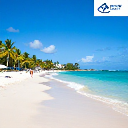 Caribbean Holidays, Cheap Barbados Holidays, Sunny Carlisle Bay beach in Barbados with clear turquoise water, palm trees and relaxed holidaymakers enjoying an affordable Caribbean escape