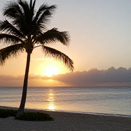Caribbean Holidays, Cheap Barbados October, Barbados sunset over calm Caribbean sea with palm trees and a relaxed holiday atmosphere