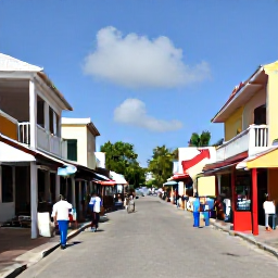 Caribbean Holidays, Cheap Barbados October, Colourful Bridgetown street scene in Barbados with historic buildings, local shops and people exploring