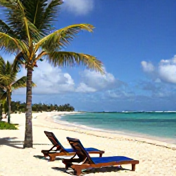 Caribbean Holidays, Cheap Barbados October, Relaxed Barbados beach holiday with sun loungers, palm trees and calm Caribbean water