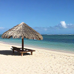 Caribbean Holidays, Cheap Beach Holidays, A clean Caribbean beach with calm shallow water, snorkelling equipment, a shaded picnic area and simple affordable holiday facilities