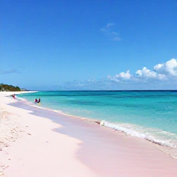 Caribbean Holidays, Cheap Bermuda December, A sunny pink-sand beach in Bermuda in December, with calm turquoise water and a few relaxed visitors