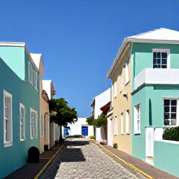 Caribbean Holidays, Cheap Bermuda December, Historic St George&rsquo;s in Bermuda with pastel houses, cobbled lanes and a clear blue sky