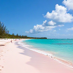 Caribbean Holidays, Cheap Bermuda July, A sunny pink-sand beach in Bermuda with turquoise water, relaxed visitors and gentle summer light