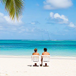 Caribbean Holidays, Cheap Caribbean Weddings, A newlywed couple enjoying a quiet tropical beach and relaxed Caribbean holiday after their wedding