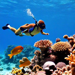 Caribbean Holidays, Cheap Cayman February, Snorkeller viewing colourful tropical fish and coral in clear Caribbean water near Grand Cayman