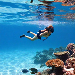 Caribbean Holidays, Cheap Cayman Holidays, Snorkellers exploring clear Caribbean water near Grand Cayman coral reef with colourful fish and sunlight beneath the surface