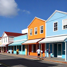 Caribbean Holidays, Cheap Cayman Holidays, Travellers exploring George Town in Grand Cayman, with colourful buildings, local shops and a casual Caribbean street scene