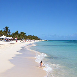 Caribbean Holidays, Cheap Cayman Holidays, Visitors relaxing on Seven Mile Beach in Grand Cayman, enjoying swimming and sunbathing beside calm Caribbean water