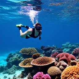 Caribbean Holidays, Cheap Cayman November, Visitors snorkelling above colourful coral and tropical fish in the shallow, clear water near Grand Cayman