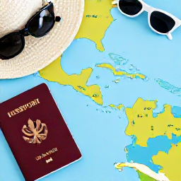 Caribbean Holidays, Cheap Cuba December, Travel planning scene showing a Cuba map, passport, sunglasses and beach holiday essentials