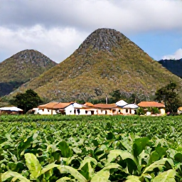 Caribbean Holidays, Cheap Cuba Holidays, Tropical Cuban countryside with green tobacco fields, limestone hills and a small rural village in the Vi&ntilde;ales Valley