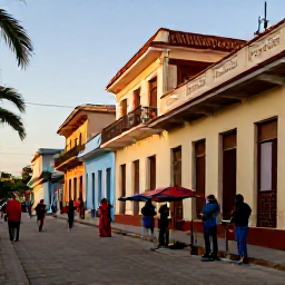 Caribbean Holidays, Cheap Cuba September, Friendly Cuban street scene with local food, live music and warm evening light