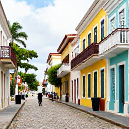 Caribbean Holidays, Cheap Culture Holidays, Historic Caribbean town with colourful colonial buildings, cobbled streets and visitors exploring local architecture