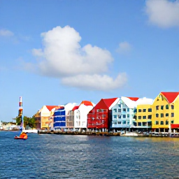 Caribbean Holidays, Cheap Cura&ccedil;ao Holidays, Colourful waterfront buildings and a cruise of Willemstad harbour in Cura&ccedil;ao, bright Caribbean daylight