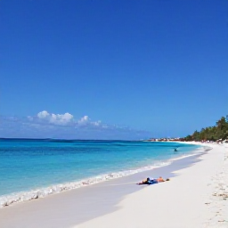 Caribbean Holidays, Cheap Cura&ccedil;ao September, Sunny Cura&ccedil;ao beach in September with clear turquoise water, white sand and a few relaxed holidaymakers
