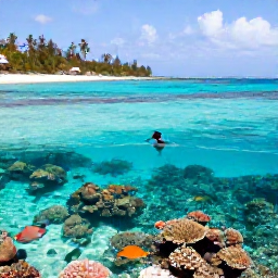 Caribbean Holidays, Cheap December Cura&ccedil;ao, Visitors snorkelling above a colourful coral reef in Cura&ccedil;ao, with clear shallow water, tropical fish and a sandy cove