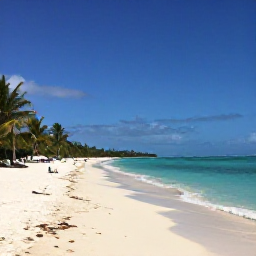 Caribbean Holidays, Cheap December Holidays, A bright turquoise beach on Providenciales in the Turks and Caicos Islands during December, with soft white sand, palm trees and a few relaxed visitors