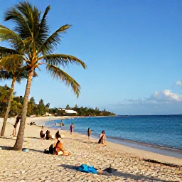 Caribbean Holidays, Cheap December Holidays, Beautiful sandy beach on Tortola with calm turquoise water, palm trees and visitors enjoying a peaceful December afternoon