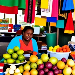 Caribbean Holidays, Cheap December Holidays, Colourful local market in Saint Lucia with tropical fruit, spices, handmade crafts and friendly shoppers