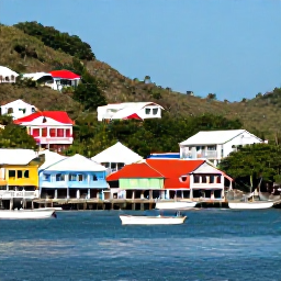 Caribbean Holidays, Cheap December Holidays, Colourful St George's harbour in Grenada with hillside buildings, fishing boats and sunny Caribbean weather