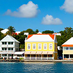 Caribbean Holidays, Cheap December Holidays, Colourful waterfront shops and historic buildings in Charlotte Amalie, St Thomas, United States Virgin Islands, bright daytime photography